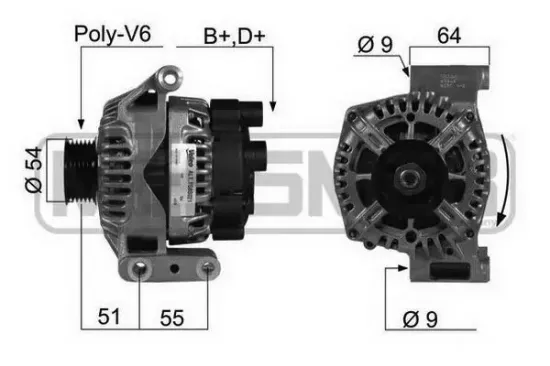 Generator 14 V ERA 210406A Bild Generator 14 V ERA 210406A