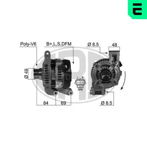 Generator 14 V ERA 210438A Bild Generator 14 V ERA 210438A