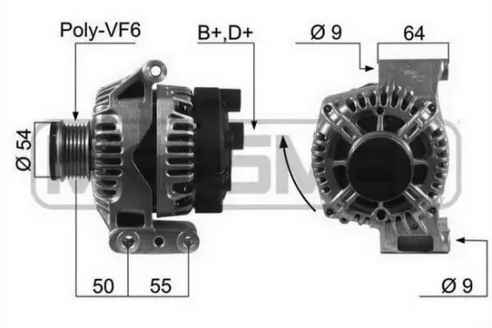 Generator 14 V ERA 210451A Bild Generator 14 V ERA 210451A