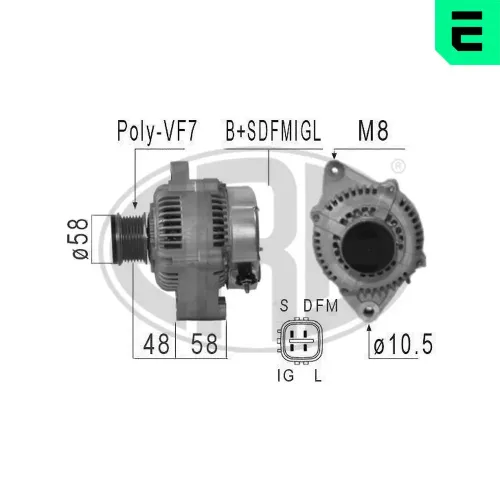 Generator 14 V ERA 210577A Bild Generator 14 V ERA 210577A