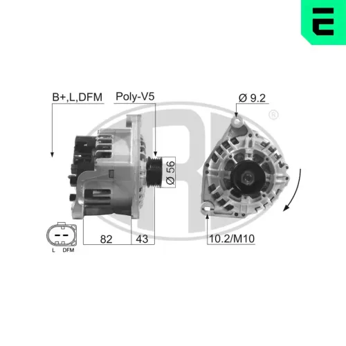 Generator 14 V ERA 210602A Bild Generator 14 V ERA 210602A