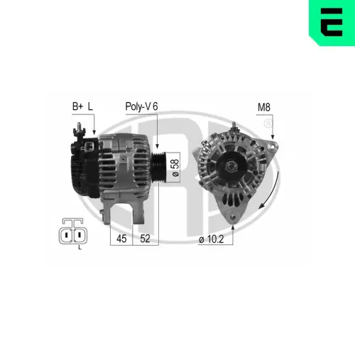 Generator 14 V ERA 210647A Bild Generator 14 V ERA 210647A