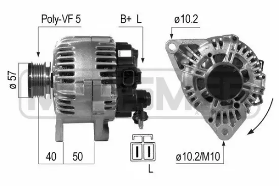 Generator 14 V ERA 210650 Bild Generator 14 V ERA 210650