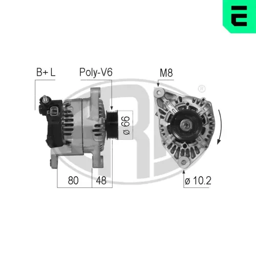 Generator 14 V ERA 210709A Bild Generator 14 V ERA 210709A