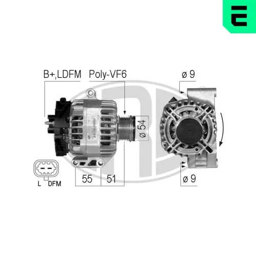 Generator 14 V ERA 210738A Bild Generator 14 V ERA 210738A