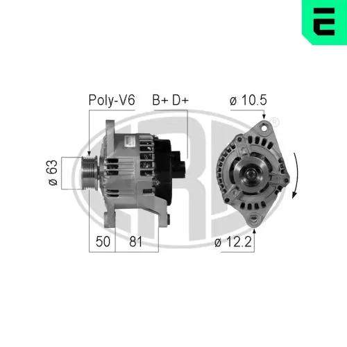 Generator 14 V ERA 210760A Bild Generator 14 V ERA 210760A