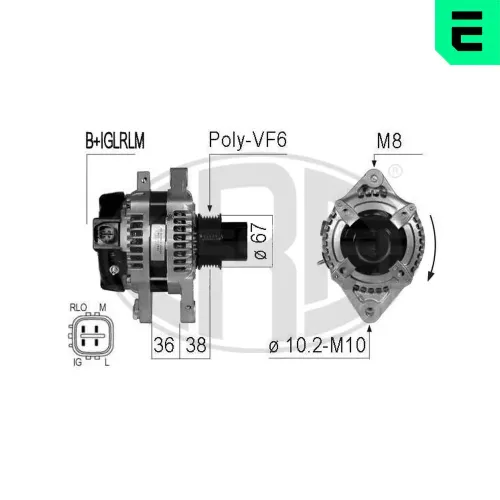 Generator 14 V ERA 210773A Bild Generator 14 V ERA 210773A