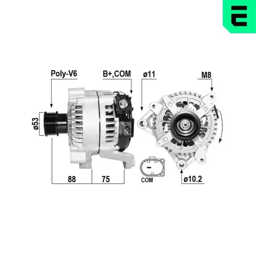 Generator 12 V ERA 211032A Bild Generator 12 V ERA 211032A
