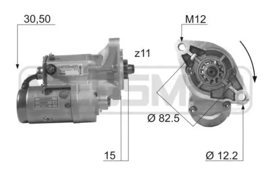 Starter 12 V 2 kW ERA 220005A Bild Starter 12 V 2 kW ERA 220005A