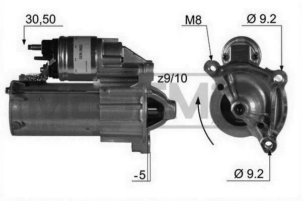 Starter 12 V 1,1 kW ERA 220012