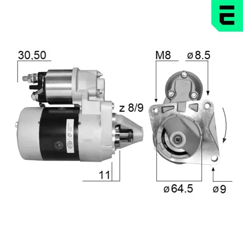 Starter 12 V 0,9 kW ERA 220024A Bild Starter 12 V 0,9 kW ERA 220024A