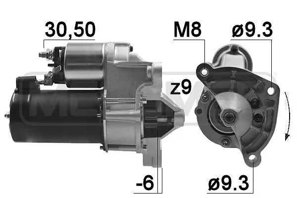 Starter 12 V 0,9 kW ERA 220044A