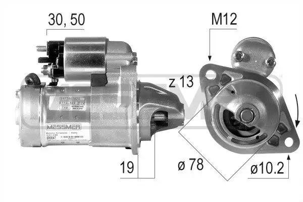 Starter 12 V 1,4 kW ERA 220047A