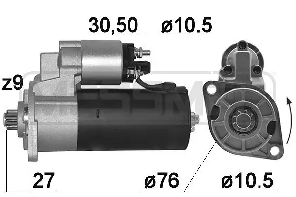 Starter 12 V 1,8 kW ERA 220053A