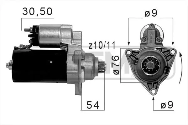 Starter 12 V 2 kW ERA 220054A