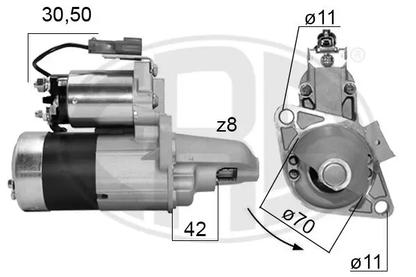 Starter 12 V 1,2 kW ERA 220088A