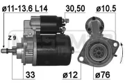 Starter 12 V 0,7 kW ERA 220092A