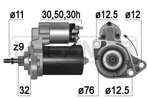 Starter 12 V 0,8 kW ERA 220097A