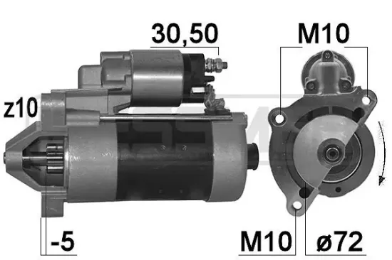 Starter 12 V 2,3 kW ERA 220117A Bild Starter 12 V 2,3 kW ERA 220117A