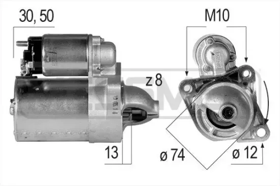 Starter 12 V 0,9 kW ERA 220118 Bild Starter 12 V 0,9 kW ERA 220118