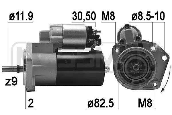 Starter 12 V 1,1 kW ERA 220128A