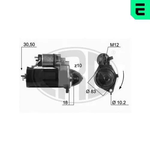 Starter 12 V 2 kW ERA 220132A Bild Starter 12 V 2 kW ERA 220132A