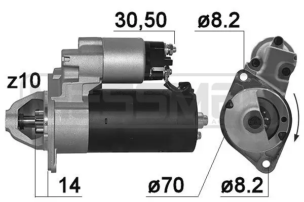 Starter 12 V 1,7 kW ERA 220146A