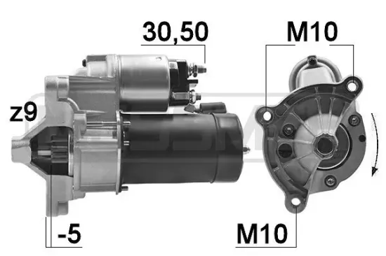 Starter 12 V 1,1 kW ERA 220163A Bild Starter 12 V 1,1 kW ERA 220163A
