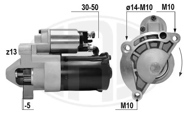 Starter 12 V 1,7 kW ERA 220171A