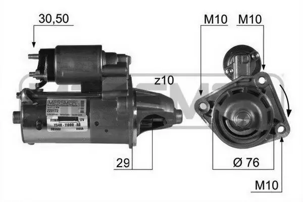 Starter 12 V 1,1 kW ERA 220172