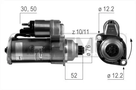 Starter 12 V 2 kW ERA 220180A Bild Starter 12 V 2 kW ERA 220180A