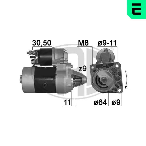 Starter 12 V 0,9 kW ERA 220182A Bild Starter 12 V 0,9 kW ERA 220182A