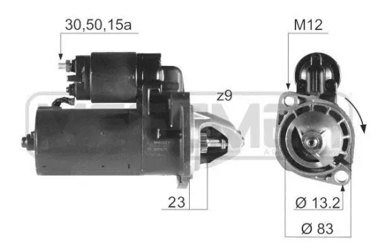 Starter 12 V 1,4 kW ERA 220188A Bild Starter 12 V 1,4 kW ERA 220188A