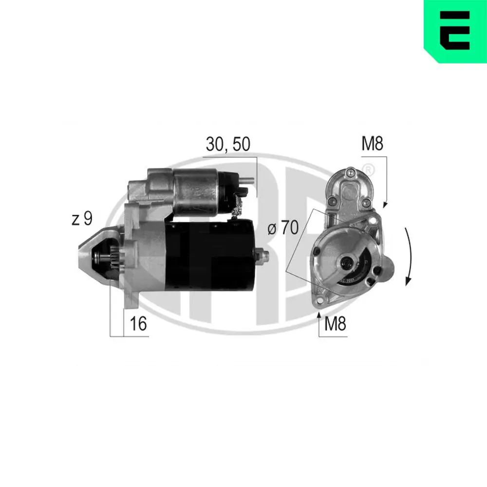 Starter 12 V 1 kW ERA 220214A