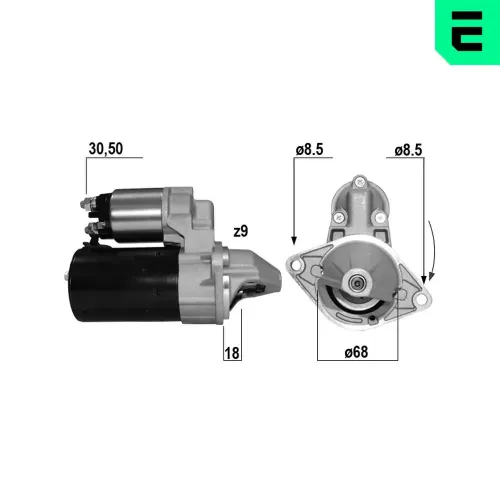 Starter 12 V 1,1 kW ERA 220226A Bild Starter 12 V 1,1 kW ERA 220226A