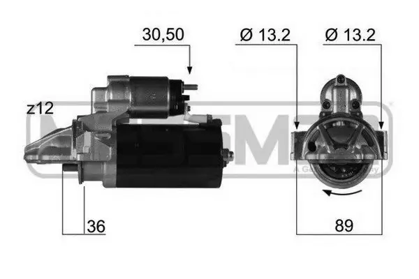 Starter 12 V 2 kW ERA 220353 Bild Starter 12 V 2 kW ERA 220353