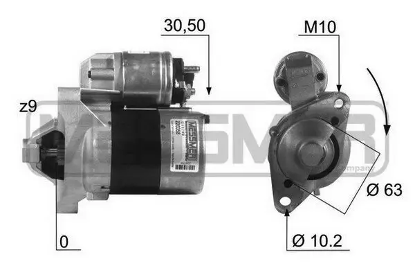 Starter 12 V 0,7 kW ERA 220358A