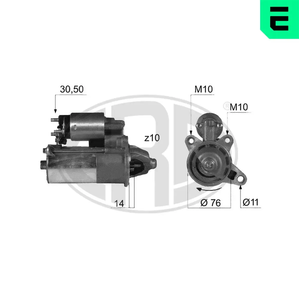 Starter 12 V 1,4 kW ERA 220364A