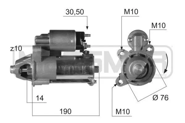 Starter 12 V 1,4 kW ERA 220374