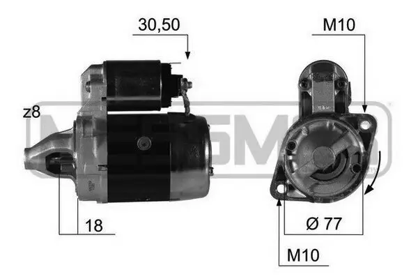 Starter 12 V 0,9 kW ERA 220382A