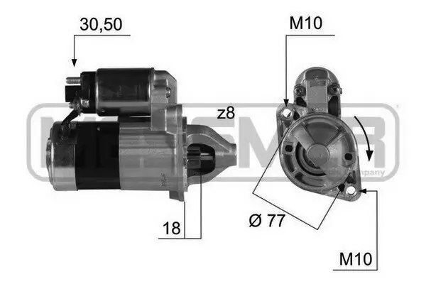 Starter 12 V 1,2 kW ERA 220384A