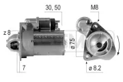 Starter 12 V 0,8 kW ERA 220386