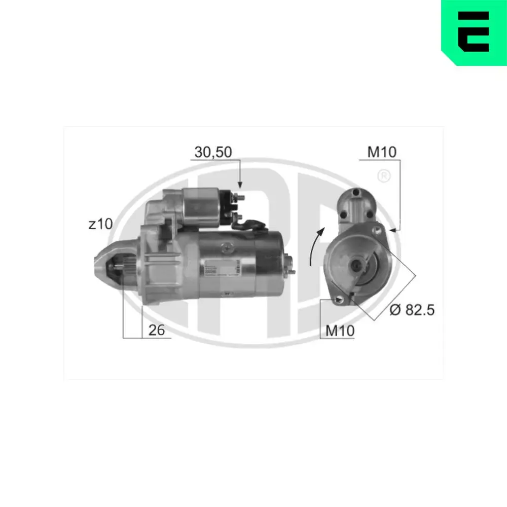 Starter 12 V 2,2 kW ERA 220390A