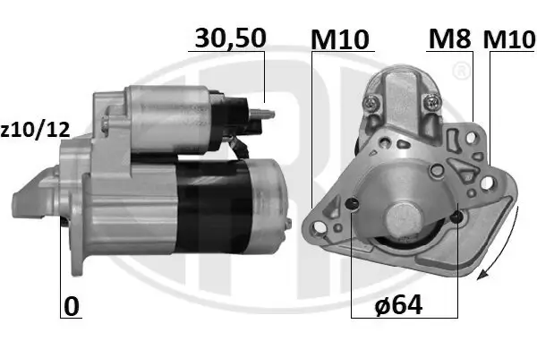 Starter 12 V 1,4 kW ERA 220396A