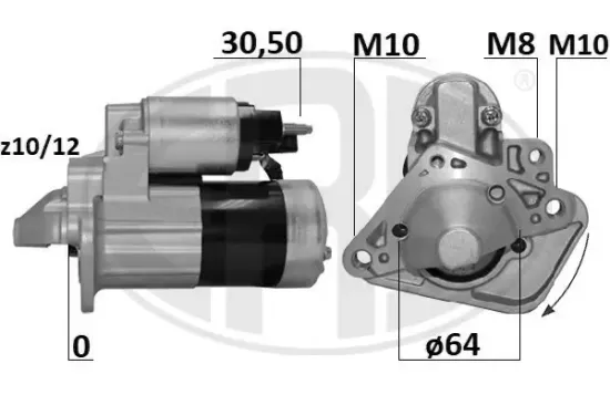 Starter 12 V 1,4 kW ERA 220396A Bild Starter 12 V 1,4 kW ERA 220396A