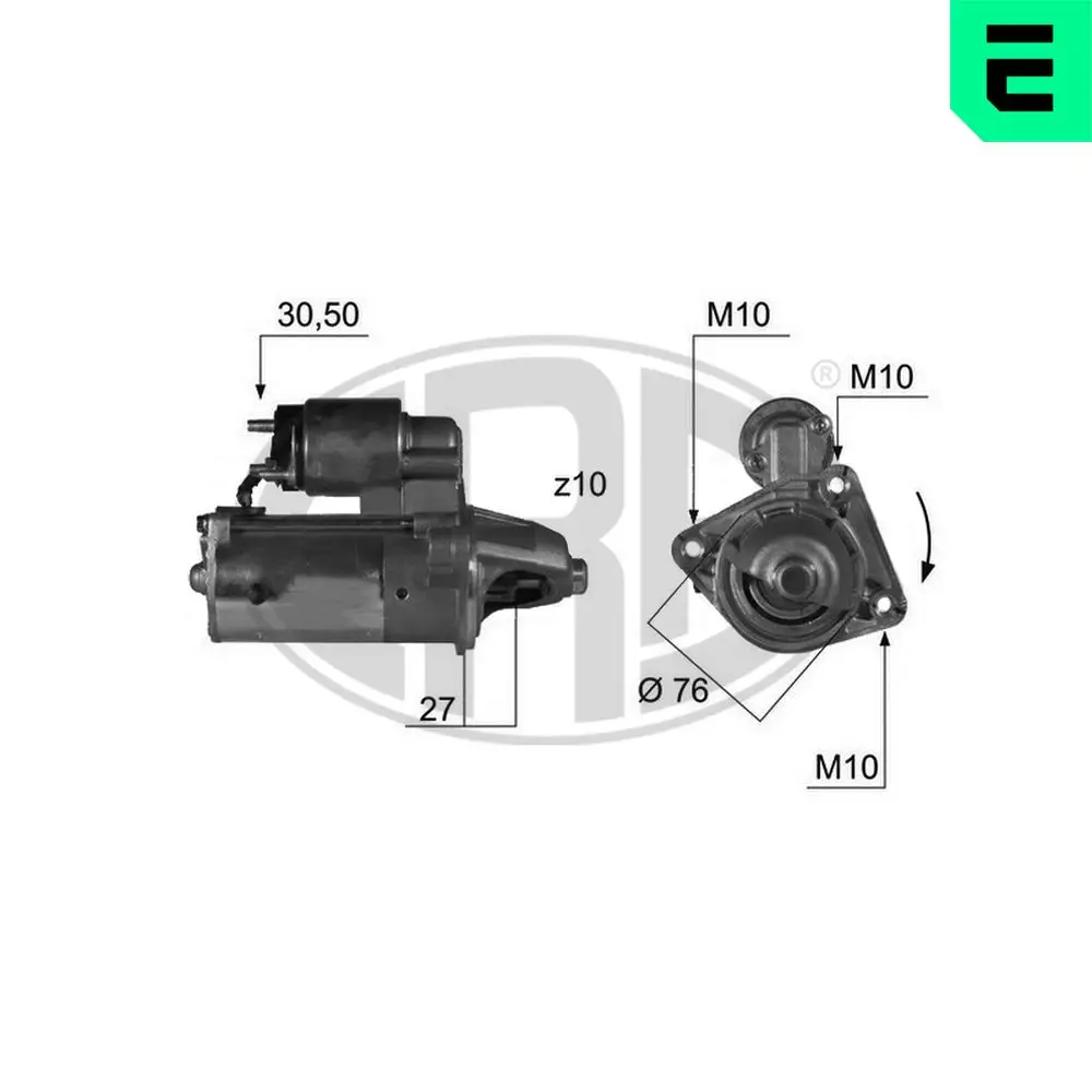 Starter 12 V 1,1 kW ERA 220420A