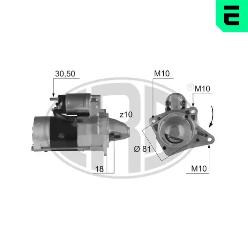 Starter 12 V 2,2 kW ERA 220423A Bild Starter 12 V 2,2 kW ERA 220423A