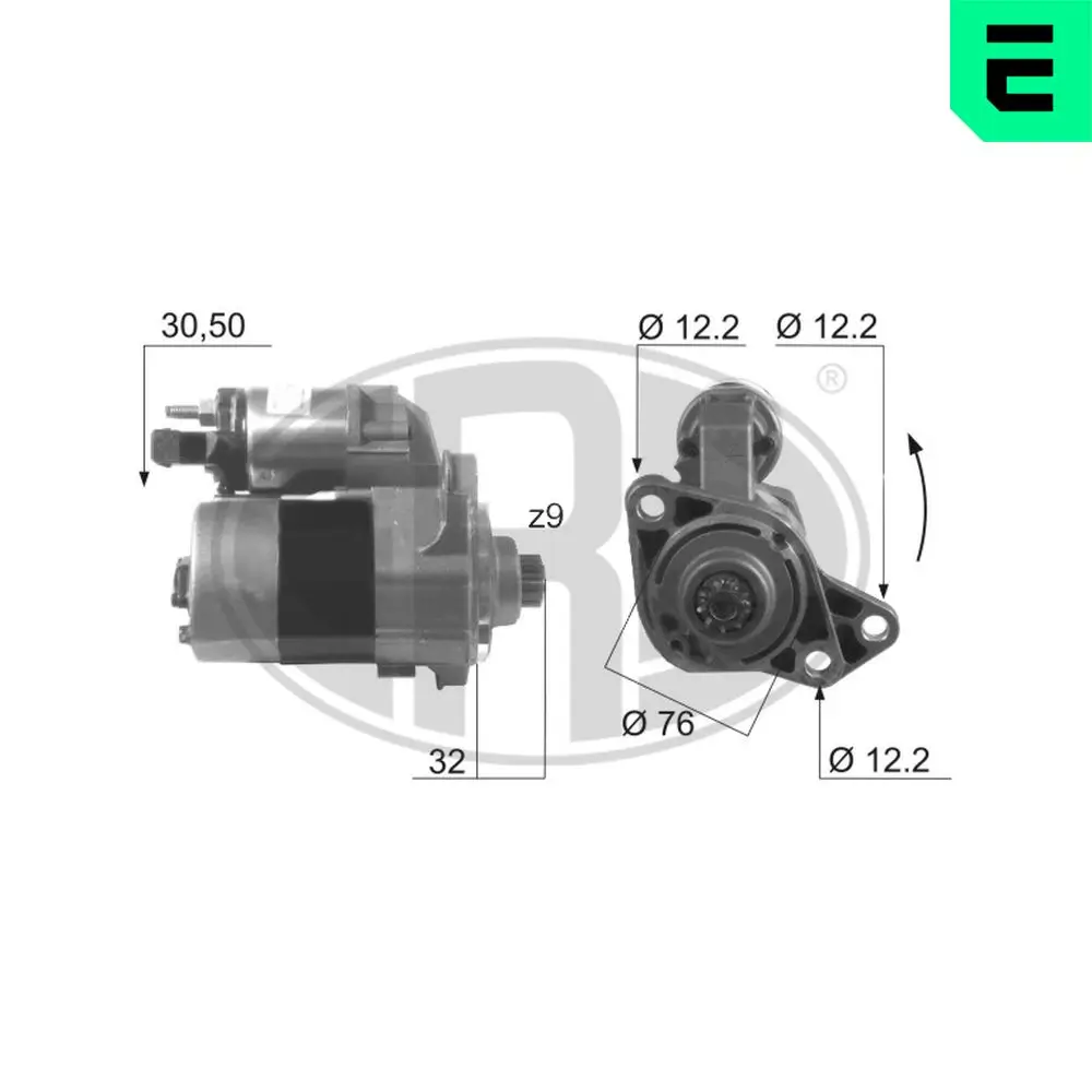 Starter 12 V 1,1 kW ERA 220427A