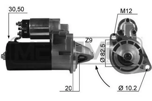 Starter 12 V 1,4 kW ERA 220434A