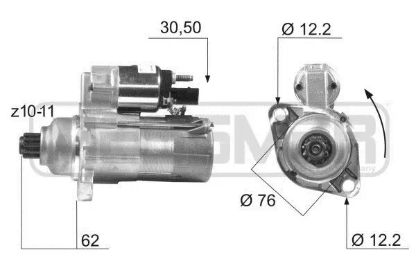 Starter 12 V 2 kW ERA 220450A